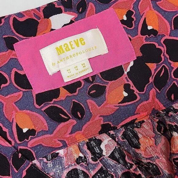 Maeve Orange/Red Floral Print Blouse - Picture 2 of 6